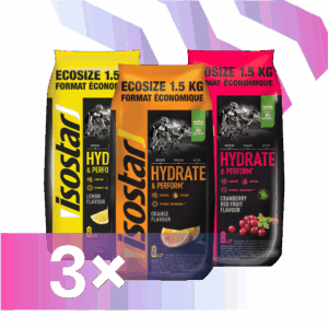 Isostar Hydrate & Perform Ecosize milteliai 1.5kg x 3 