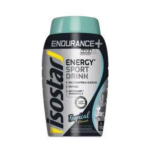 Isostar Endurance+ Energy milteliai Tropical 790g Atogrąžų vaisiai