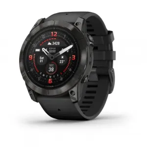 Garmin Epix Pro (Gen 2) 51 Sapphire Carbon Gray Medžio anglies pilkumo DLC titano danga su juodu dirželiu