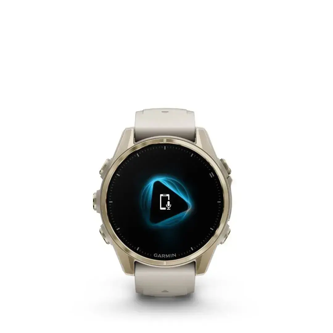 Garmin Fenix 8 AMOLED Sapphire Soft Gold Gray 43mm Minkštas auksas su pilku dirželiu