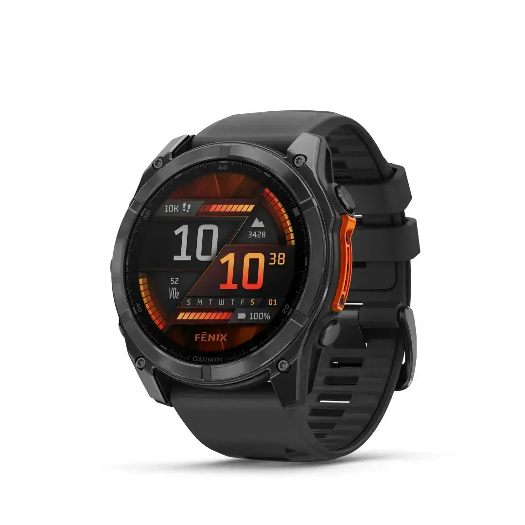 Garmin Fenix 8 AMOLED Slate Gray Black 51mm Akmeninis pilkas su juodu dirželiu 51 mm
