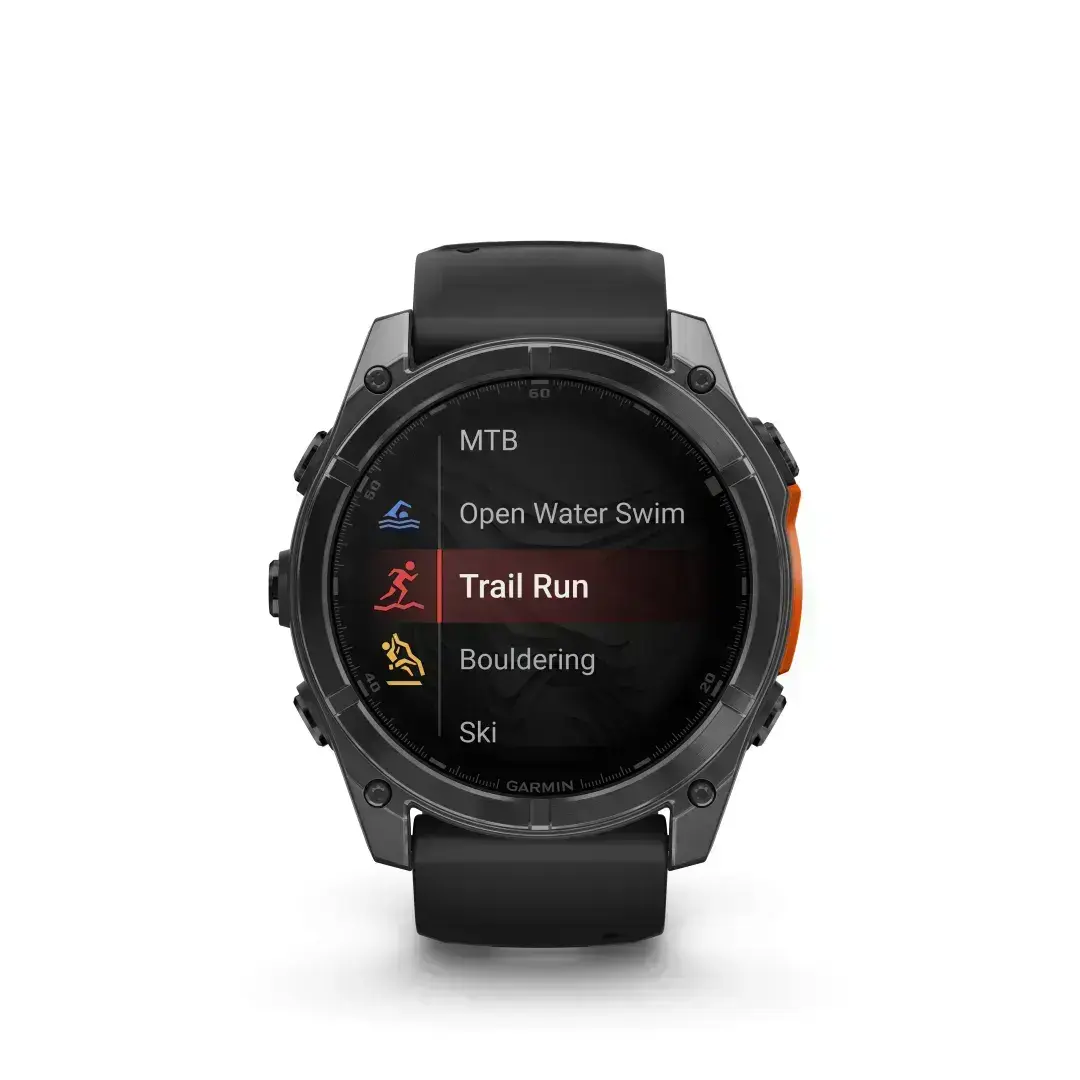 Garmin Fenix 8 AMOLED Slate Gray Black 51mm Akmeninis pilkas su juodu dirželiu 51 mm