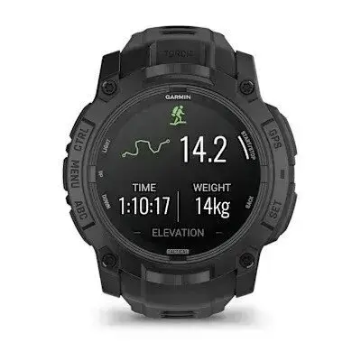 Garmin Instinct 3 Amoled Tactical Edition 50 mm Juoda su juodu laikrodžio dirželiu