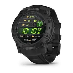 Garmin Instinct 3 Amoled Tactical Edition 50 mm Juoda su juodu laikrodžio dirželiu