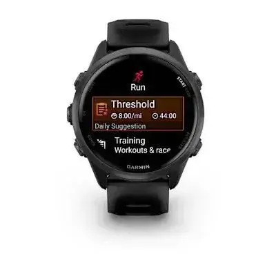 Garmin Forerunner 570 Slate Gray 42 mm Mėlynai pilkas aliuminis su skaidriu juodu/juodu dirželiu