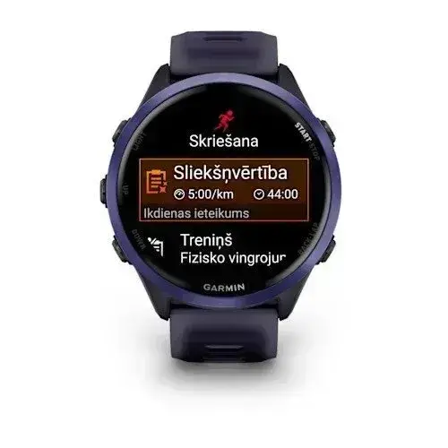 Garmin Forerunner 570 Indigo Purple 47mm Indigo aliuminis su skaidriu karališkai violetiniu/indigo dirželiu
