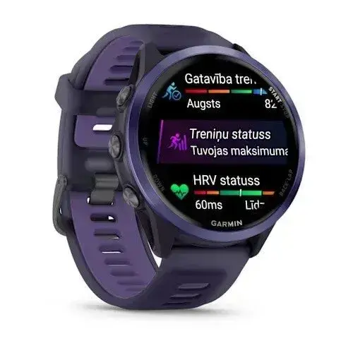 Garmin Forerunner 570 Indigo Purple 47mm Indigo aliuminis su skaidriu karališkai violetiniu/indigo dirželiu