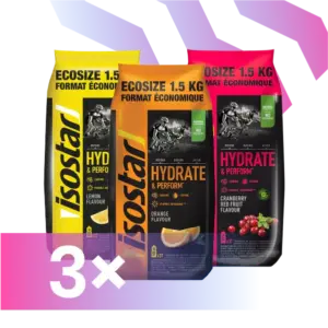Isostar Hydrate & Perform Ecosize milteliai 1.5kg x3 