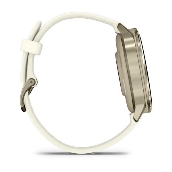 Venu 4 Lunar Gold 41mm Mēness zelta krāsā ar kaulu krāsas silikona siksniņu 41mm
