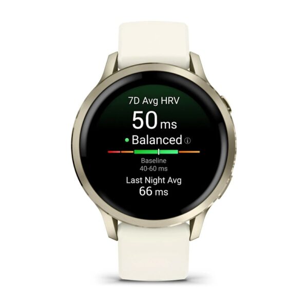 Venu 4 Lunar Gold 41mm Mēness zelta krāsā ar kaulu krāsas silikona siksniņu 41mm