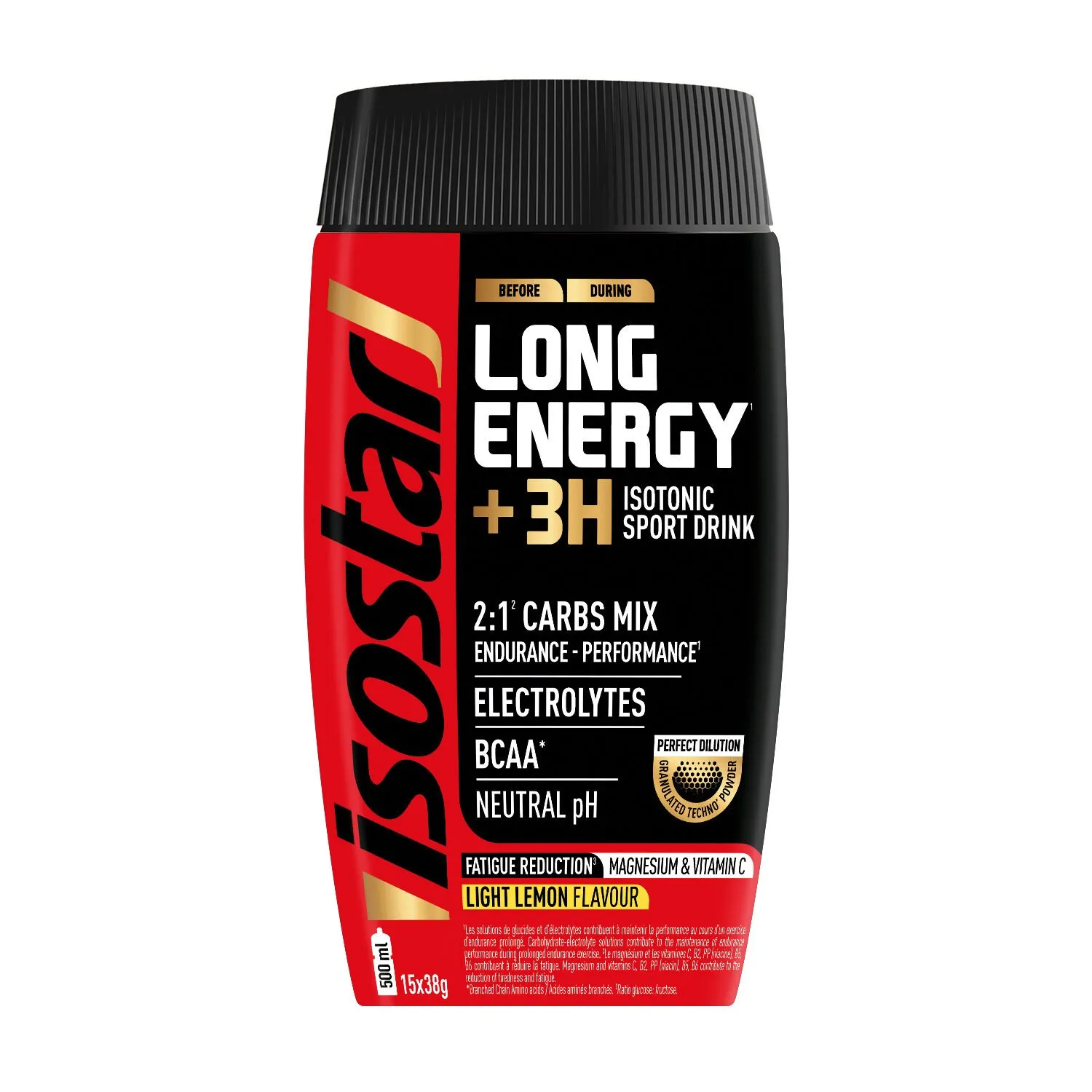 Isostar Long Energy Lemon milteliai 570g - Izotoniniai gėrimai