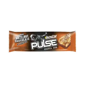 Isostar batonėlis Pulse Hazelnut Chocolate Guarana 23g