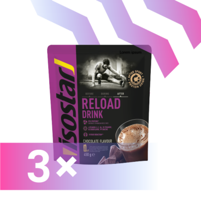 6x-After-Sport-Reload Isostar After Sport Reload Chocolate milteliai x 3