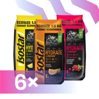 Isostar Hydrate & Perform Ecosize milteliai 1.5kg x 6