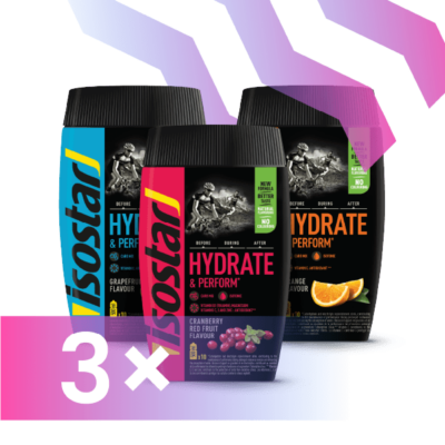 Isostar Hydrate & Perform milteliai 400g x 3