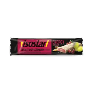 Isostar batonėlis Energy Cereals Raisin Cranberry 40g