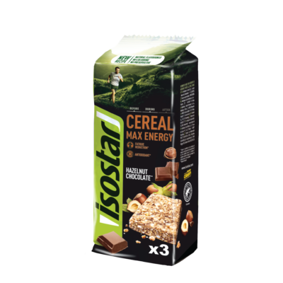 Isostar batonėlis Cereal Max Energy Hazelnut Chocolate 55g