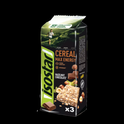 Isostar batonėlis Cereal Max Energy Hazelnut Chocolate 55g