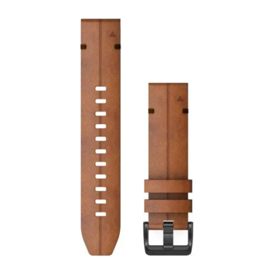 Garmin QuickFit 22 Watch Band Chestnut Leather