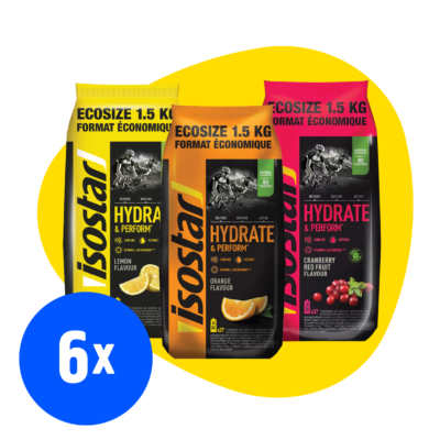 Isostar Hydrate & Perform Ecosize milteliai 1.5kg x 6