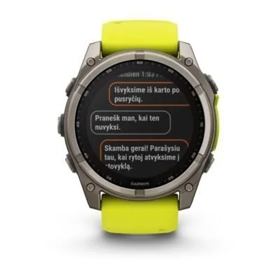 Garmin Fenix 8 Sapphire Solar Amp Yellow Graphite 51mm