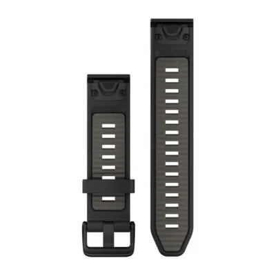 Garmin QuickFit 20 Watch Band Black / Pebble Gray Silicone
