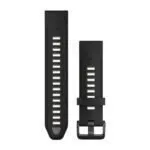 Garmin QuickFit 20 Watch Band Black / Pebble Gray Silicone