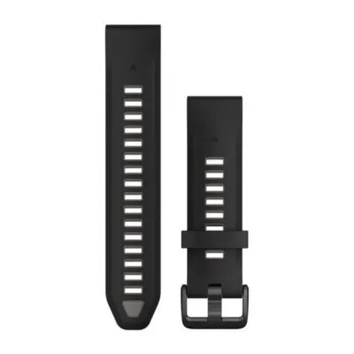 Garmin QuickFit 20 Watch Band Black / Pebble Gray Silicone