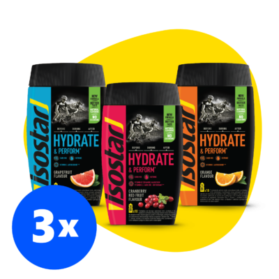 Isostar Hydrate & Perform milteliai 400g x 3