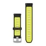 Garmin Quick Release Bands 20 mm Black / Amp Yellow silicone Garmin Quick Release Bands 20 mm Black / Amp Yellow silicone