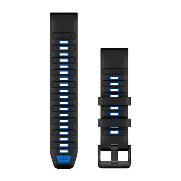 Garmin QuickFit 22 Watch Band Black / Pilot Blue Silicone