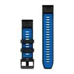 Garmin QuickFit 22 Watch Band Black / Pilot Blue Silicone Garmin QuickFit 22 Watch Band Black / Pilot Blue Silicone