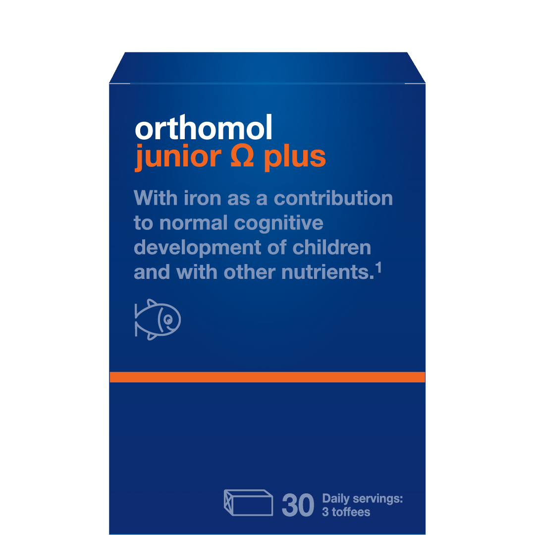 Orthomol Junior Omega Plus, 30 kramtomųjų saldainių