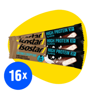 Isostar High Protein Coconut batonėliai 55g x 16 Isostar High Protein Coconut batonėliai 55g x 16