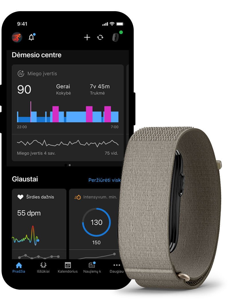 SINCHRONIZUOJAMA SU „GARMIN CONNECT“