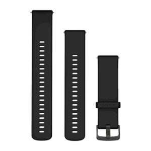 Juoda su tamsiai pilkomis detalėmis • Ašelė / Quick Release • 22 mm • Silikonas