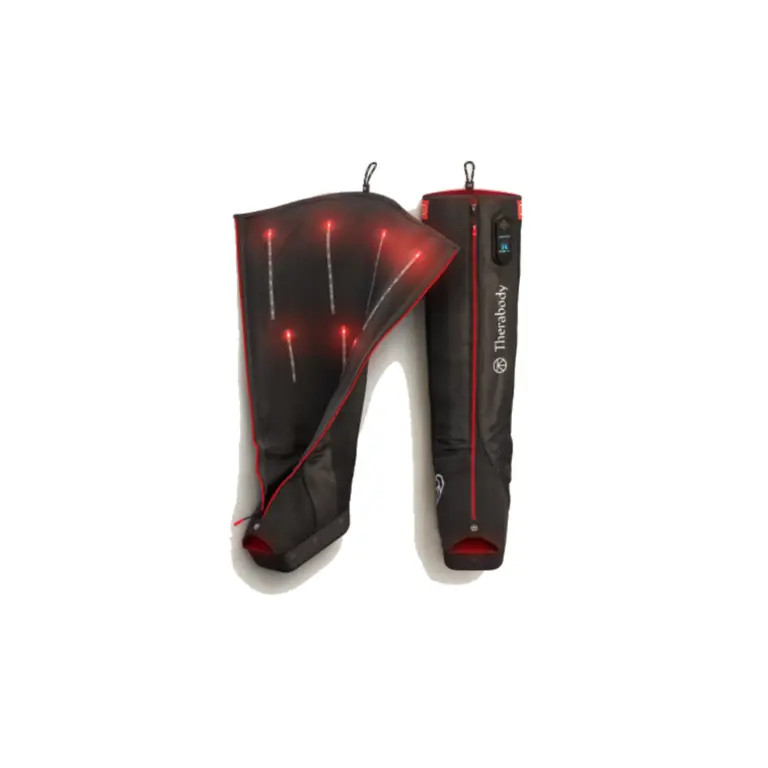 Therabody RecoveryAir JetBoots PRO Plus Long — gaminys šviesiame fone