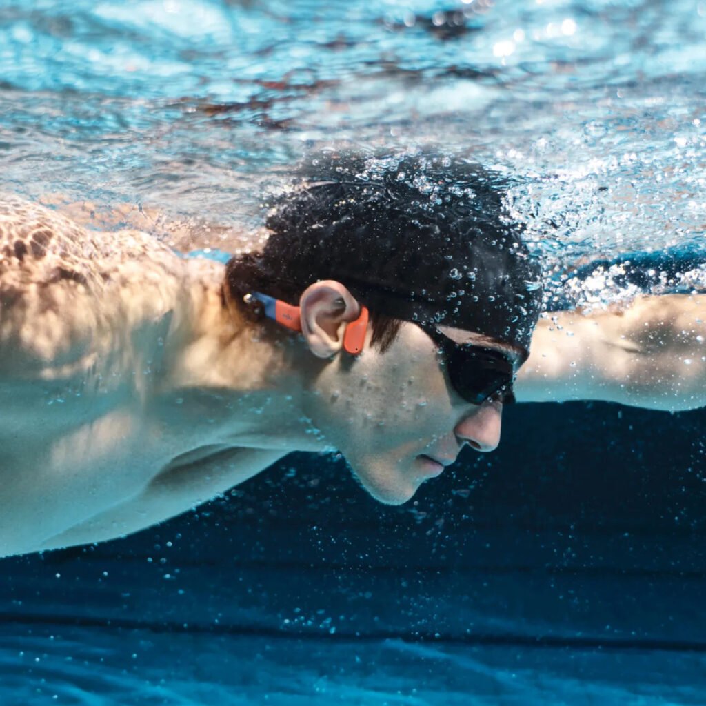 Shokz OpenSwim Pro USB-C Grey — Technologija, kuri dirba jums
