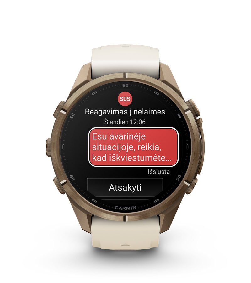 SOS ZIŅOJUMAPMAIŅA UN GARMIN RESPONSE℠ CENTRS