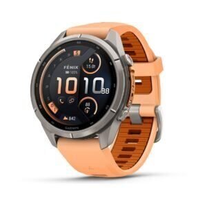 Garmin fēnix 9 Pro inReach 43 mm Titanium / Shell Pink / Autumn Orange Silicone