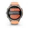 Garmin fēnix 9 Pro inReach 43 mm Titanium / Shell Pink / Autumn Orange Silicone