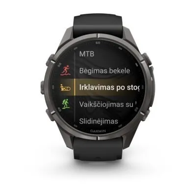 Garmin fēnix 9 Pro inReach 43 mm Carbon Gray DLC Titanium / Black / Pebble Grey Silicone