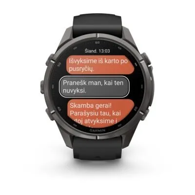 Garmin fēnix 9 Pro inReach 43 mm Carbon Gray DLC Titanium / Black / Pebble Grey Silicone