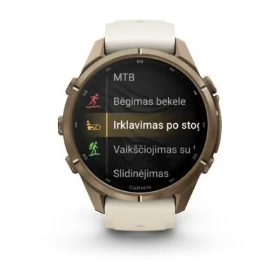 Garmin fēnix 9 Pro inReach 43 mm Autumn Gold Titanium / Cream / French Grey Silicone