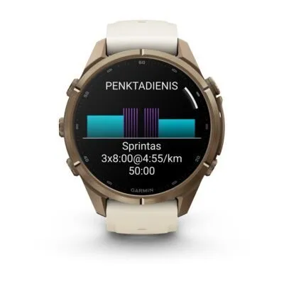 Garmin fēnix 9 Pro 43 mm Autumn Gold Titanium / Cream / French Grey Silicone