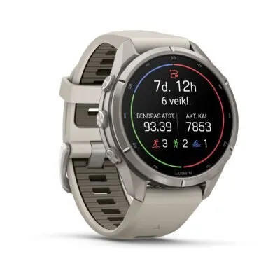 Garmin fēnix 9 Pro inReach 43 mm Titanium / Fog Grey / Dark Sandstone Silicone