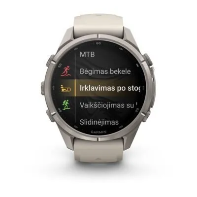 Garmin fēnix 9 Pro inReach 43 mm Titanium / Fog Grey / Dark Sandstone Silicone