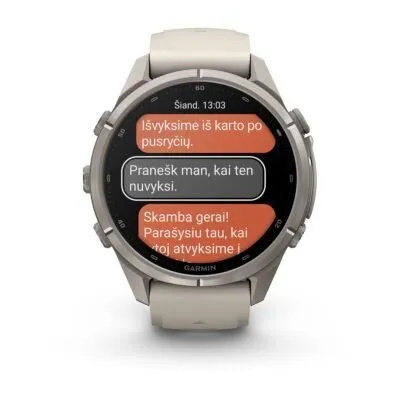 Garmin fēnix 9 Pro inReach 43 mm Titanium / Fog Grey / Dark Sandstone Silicone