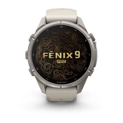 Garmin fēnix 9 Pro inReach 43 mm Titanium / Fog Grey / Dark Sandstone Silicone