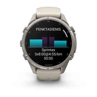 Garmin fēnix 9 Pro 43 mm Titanium / Fog Grey / Dark Sandstone Silicone